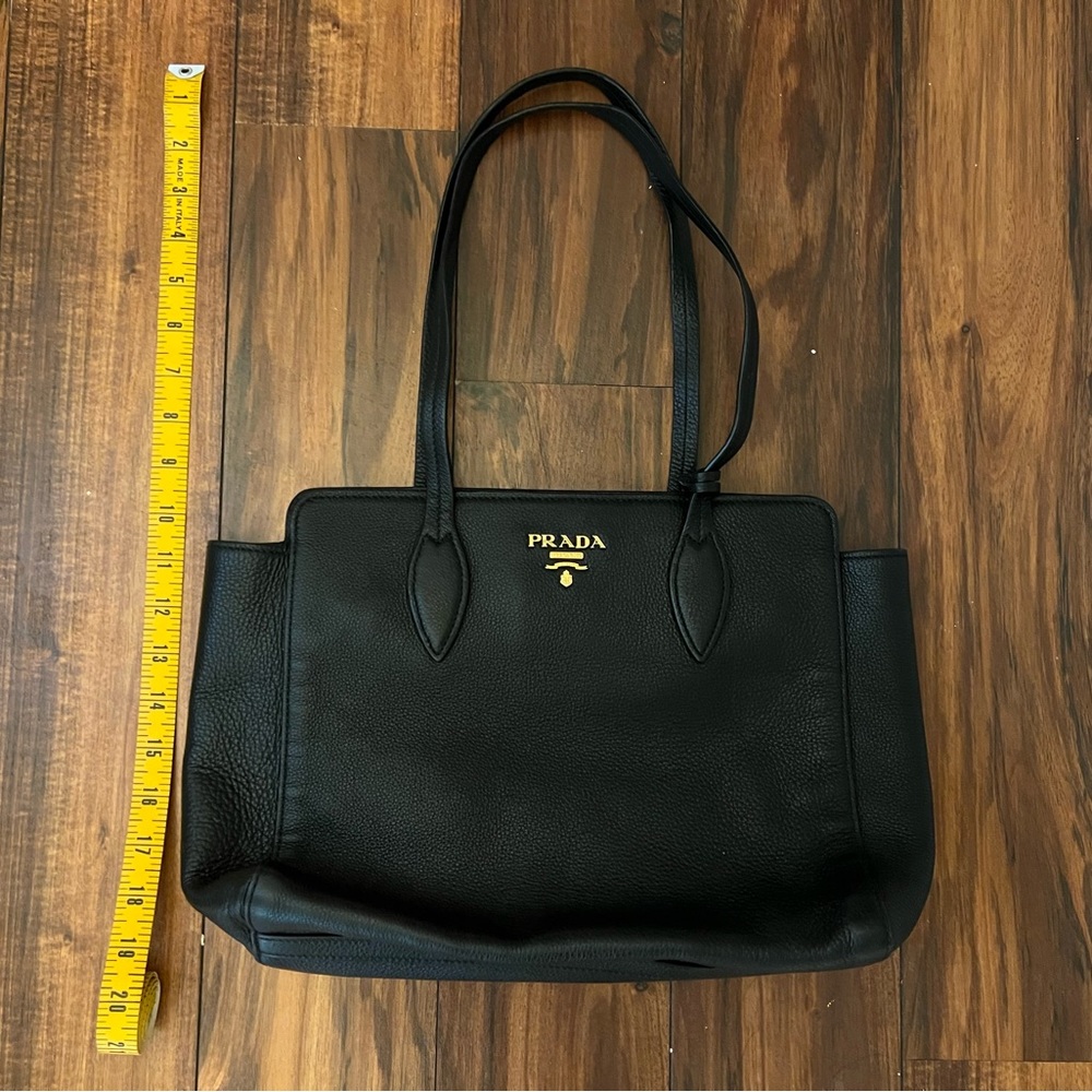 Prada black leather bag